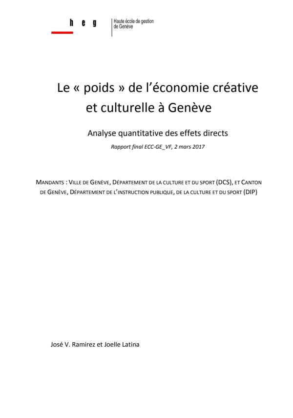 Couv_Poids économie créative culturelle Genève